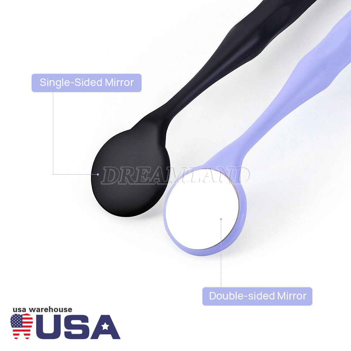 Anti-fog Oral Double Sides Oral Mirrors Dental Mouth Mirror Reflector w Handle
