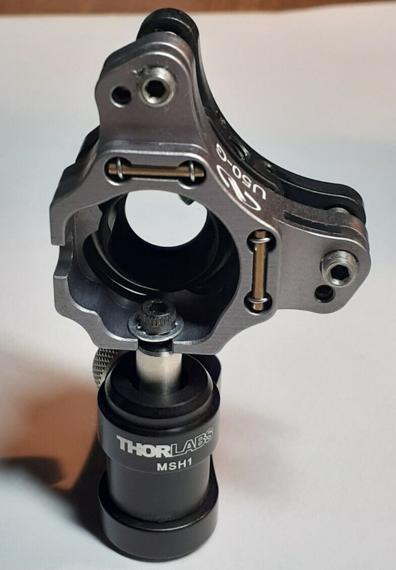 Newport U50-G 1/2″ Inch Optic, Mirror, Lens Gimble Mount with Thorlabs MSH1 Base