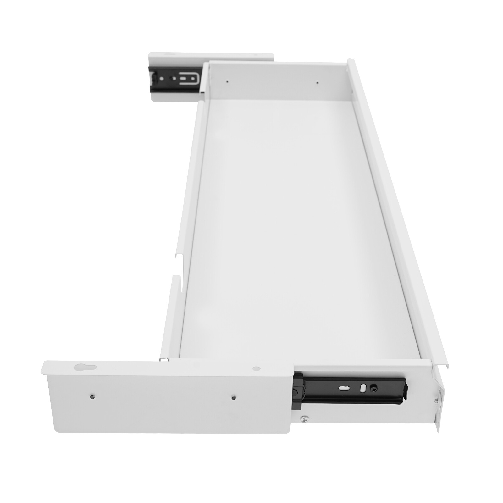 33in White Space Saver Sliding Under Desk Storage Drawer Pull-out Drawer White.
