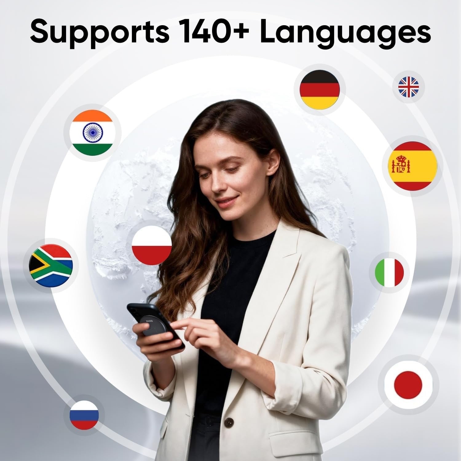 AI Language Translator Device with Voice Cloning,GPT-Powered Real-Time Translate