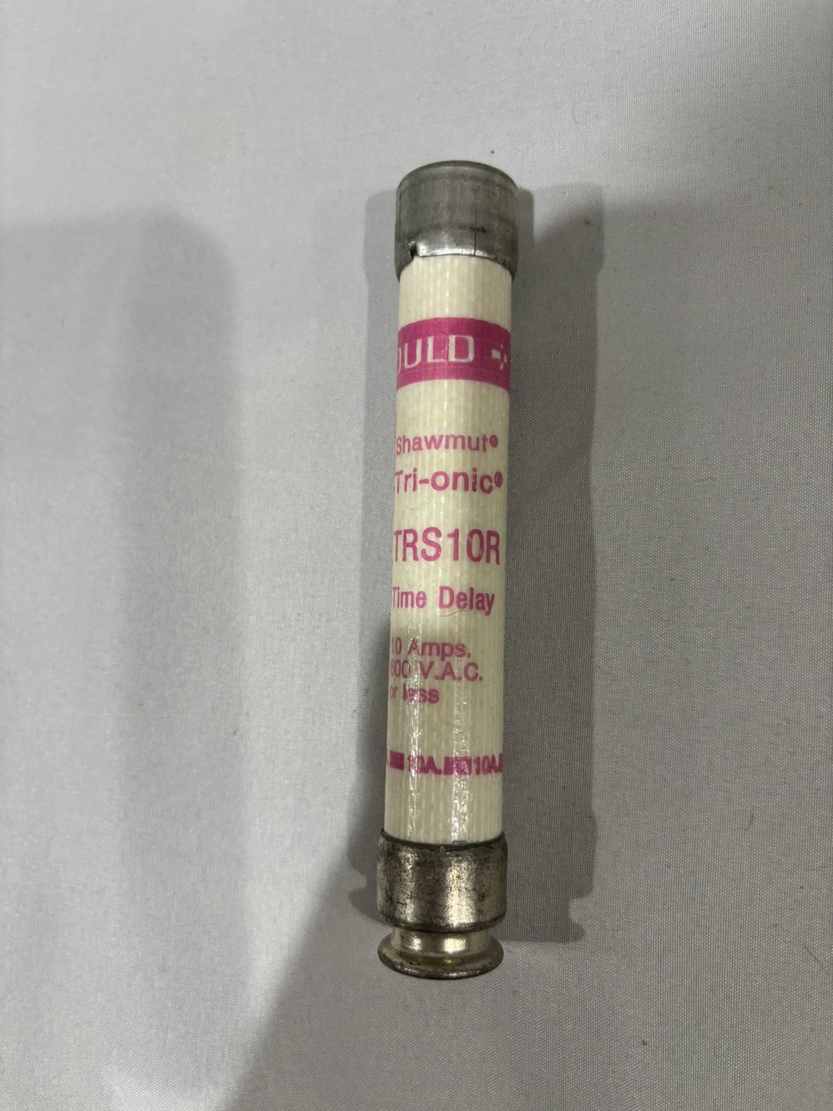 Lot Of 3 Gould Shawmut TRS10R Tri-onic 10A 600V Crack See Photos Good Test All 3