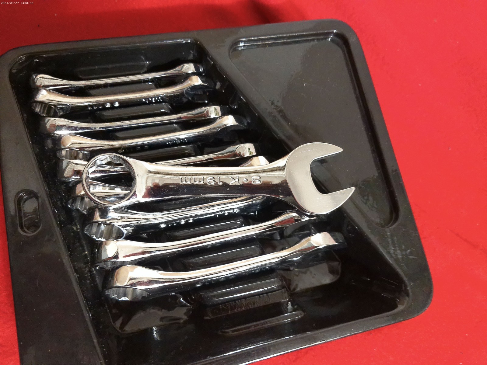 SK Tools 86240 10 Piece 12 Point Metric Stubby Combination Chrome Wrench Set