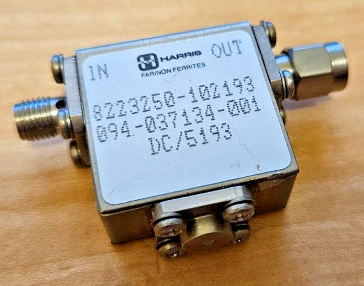 Harris Farinon Ferrites 8223250-102193 094-037134-001 2.3-2.8GHz RF Isolator SMA