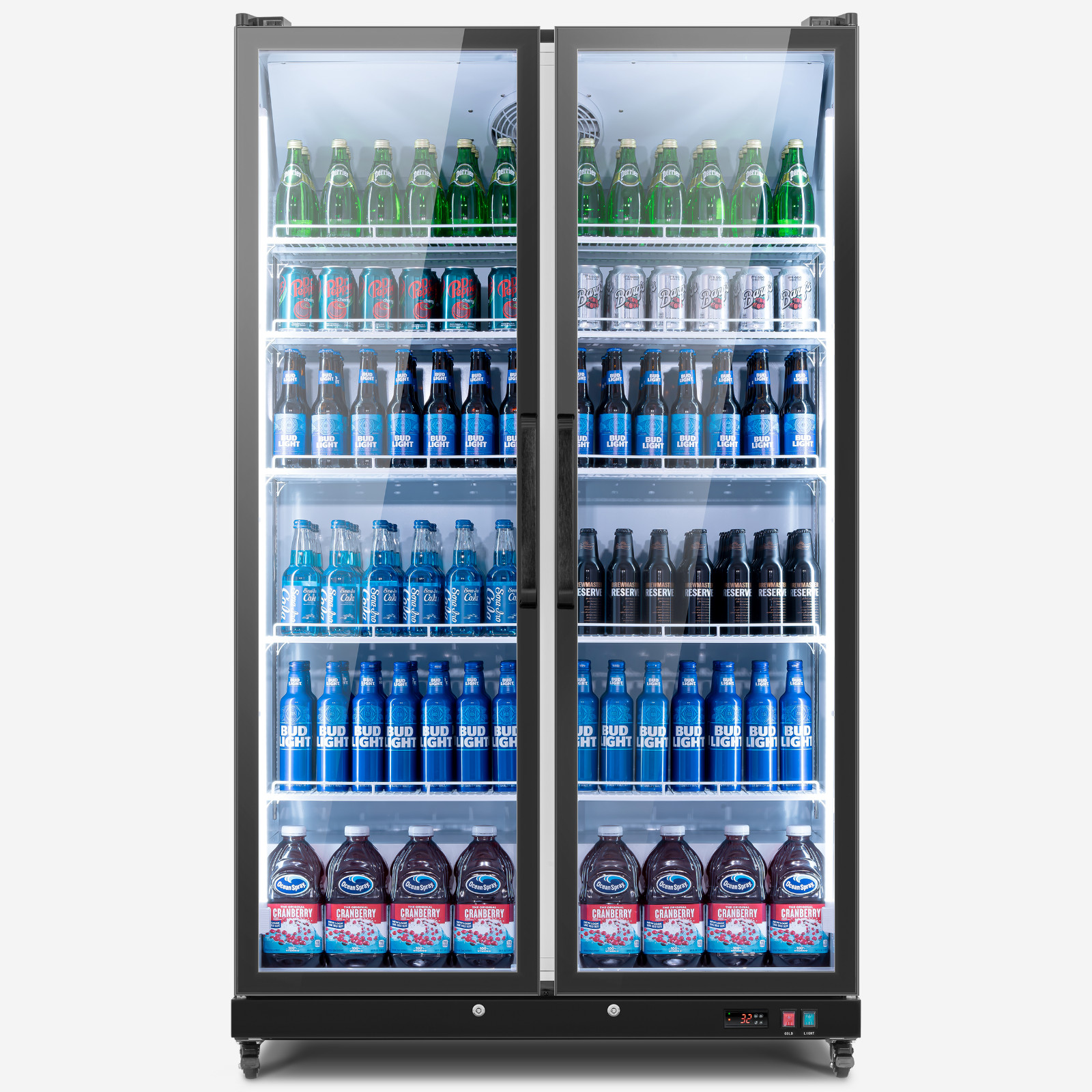 Yeego Glass Doors Commercial Merchandiser Beverage Refrigerator 27.12 Cu.ft