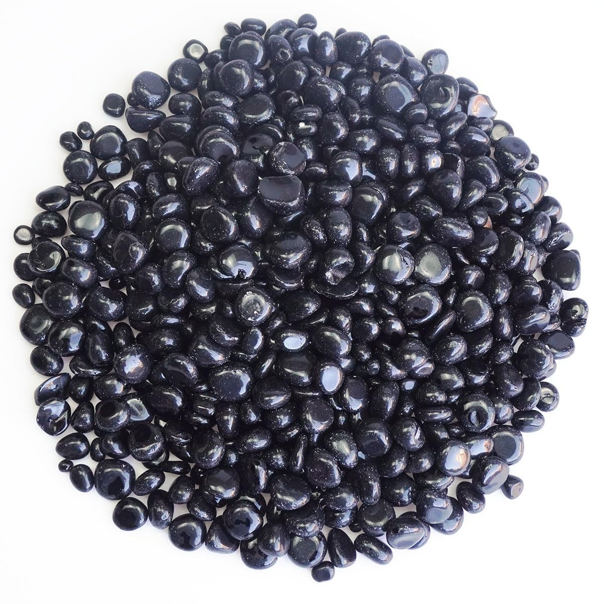 XMHOME 3 Pounds Black Obsidian Polished Stones Natural Tumbled Gemstones for…