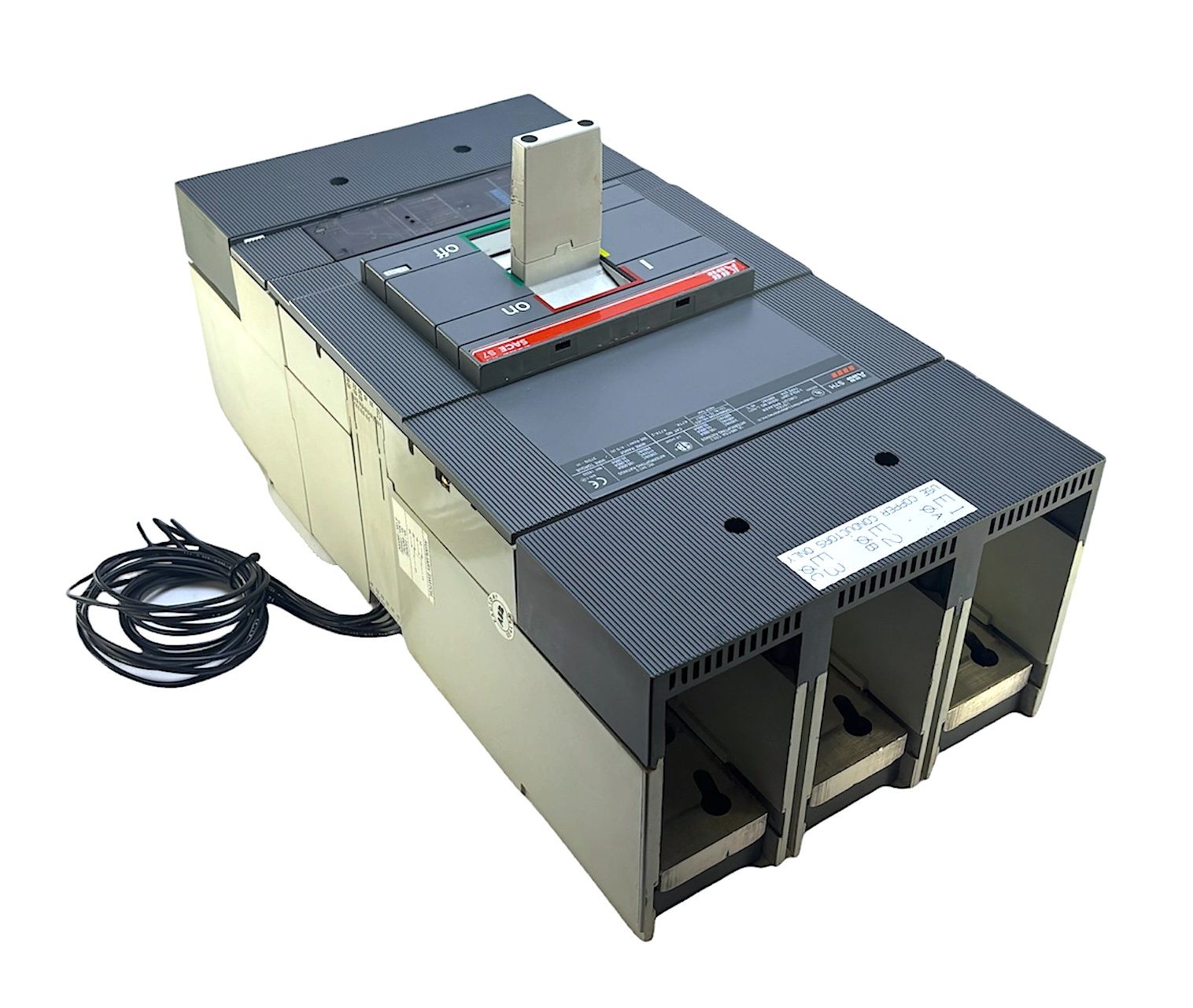SACE S7H1000BK0AS8 3P 1000A 600V Breaker w/Shunt, Aux, Trip Unit