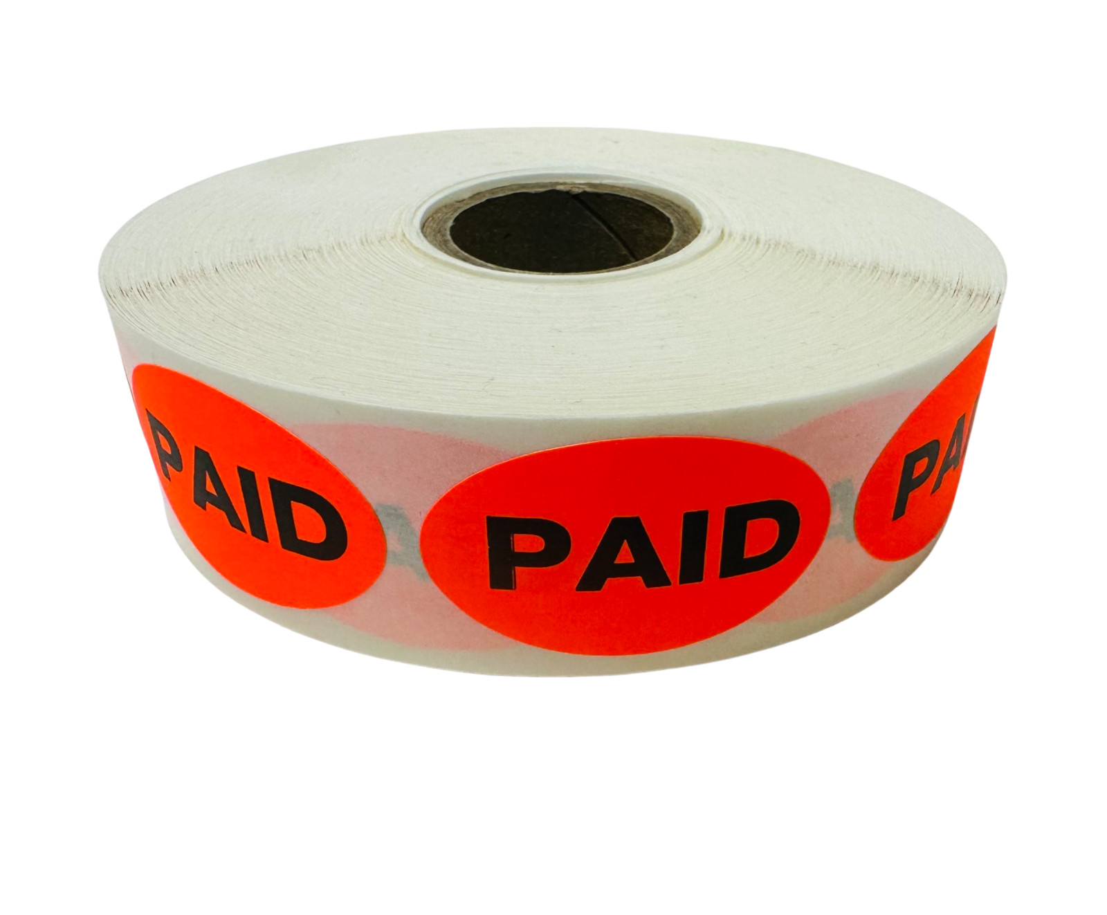 1000 PCS – Oval Paid Stickers (.875″x1.5″) Retail Sale Adhesive Labels