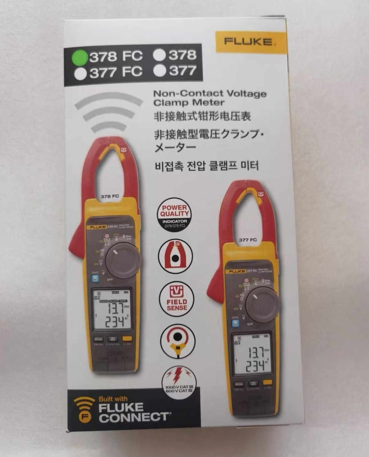 Fluke 378 FC True RMS iFlex Clamp Meter CAT III 1000V w/ Leads Case Manuals