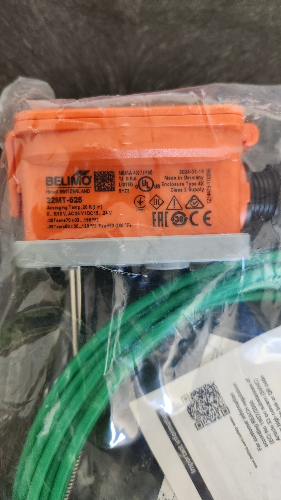 Belimo 22MT-525 Averaging Temperature Sensor New In Box