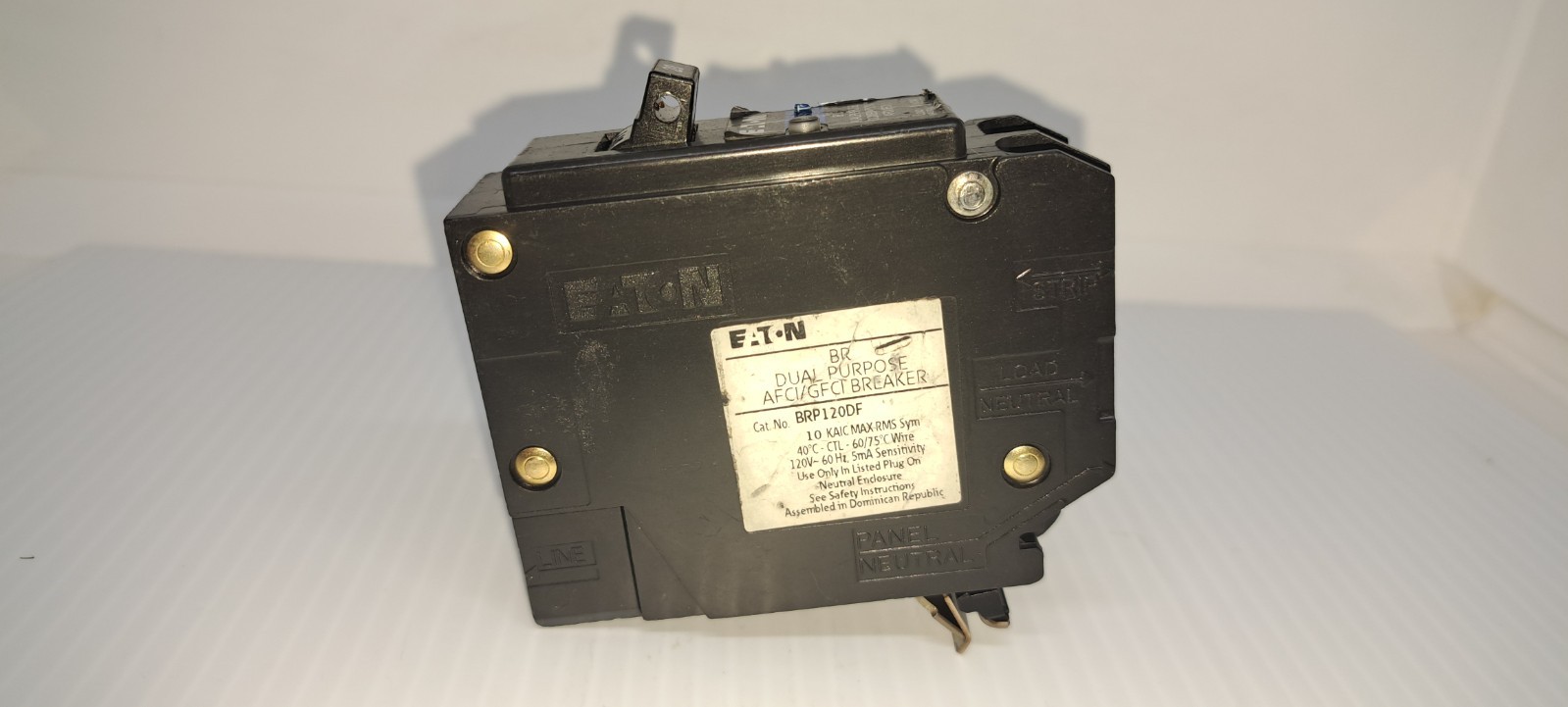 Eaton BRP120DF 20 Amp 1 Pole 120V AFCI/GFCI Dual Purpose Circuit Breaker