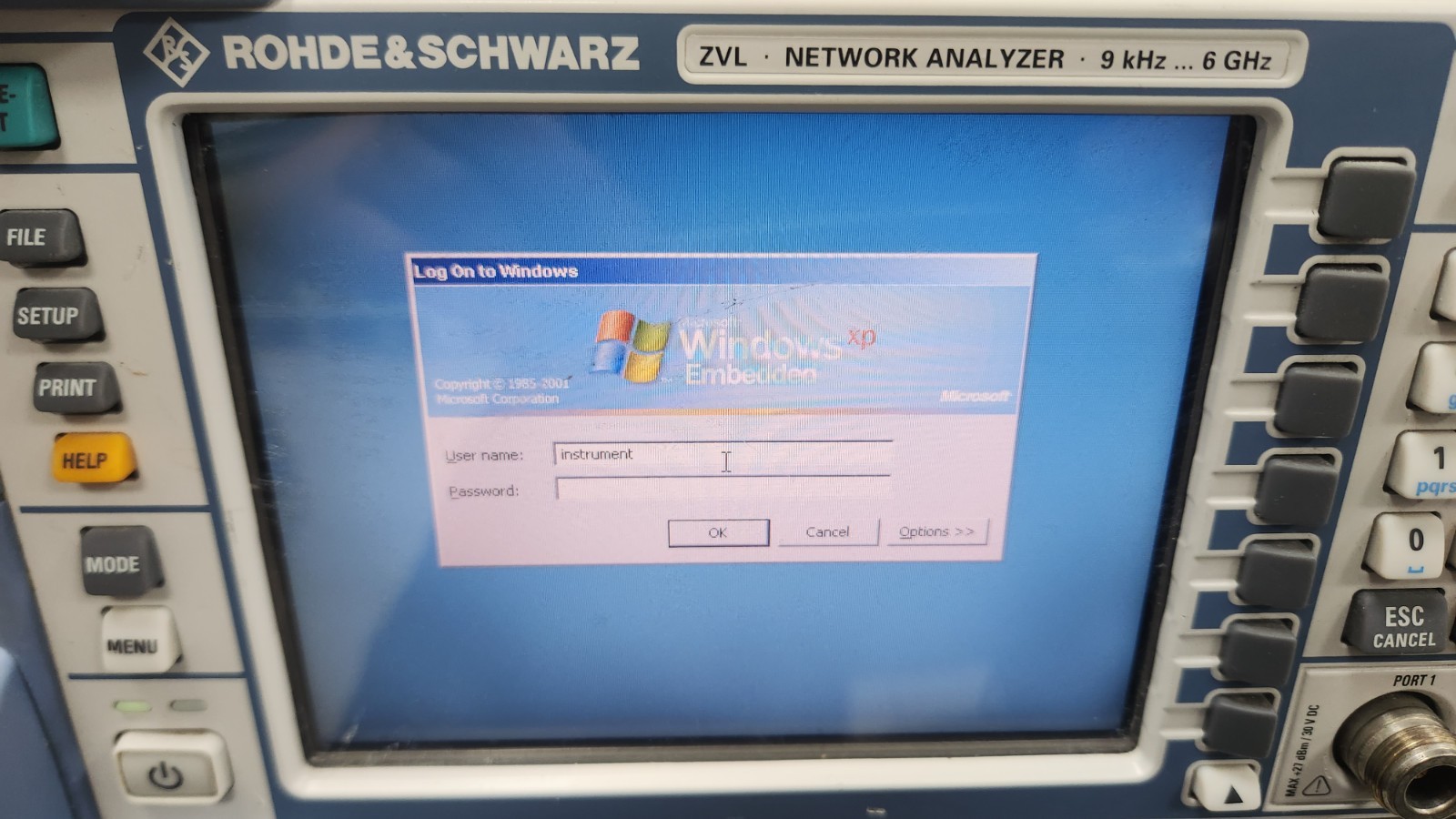 Rohde & Schwarz ZVL6 Vector Network Analyzer 9 kHz – 6 GHz Fully Tested + opt