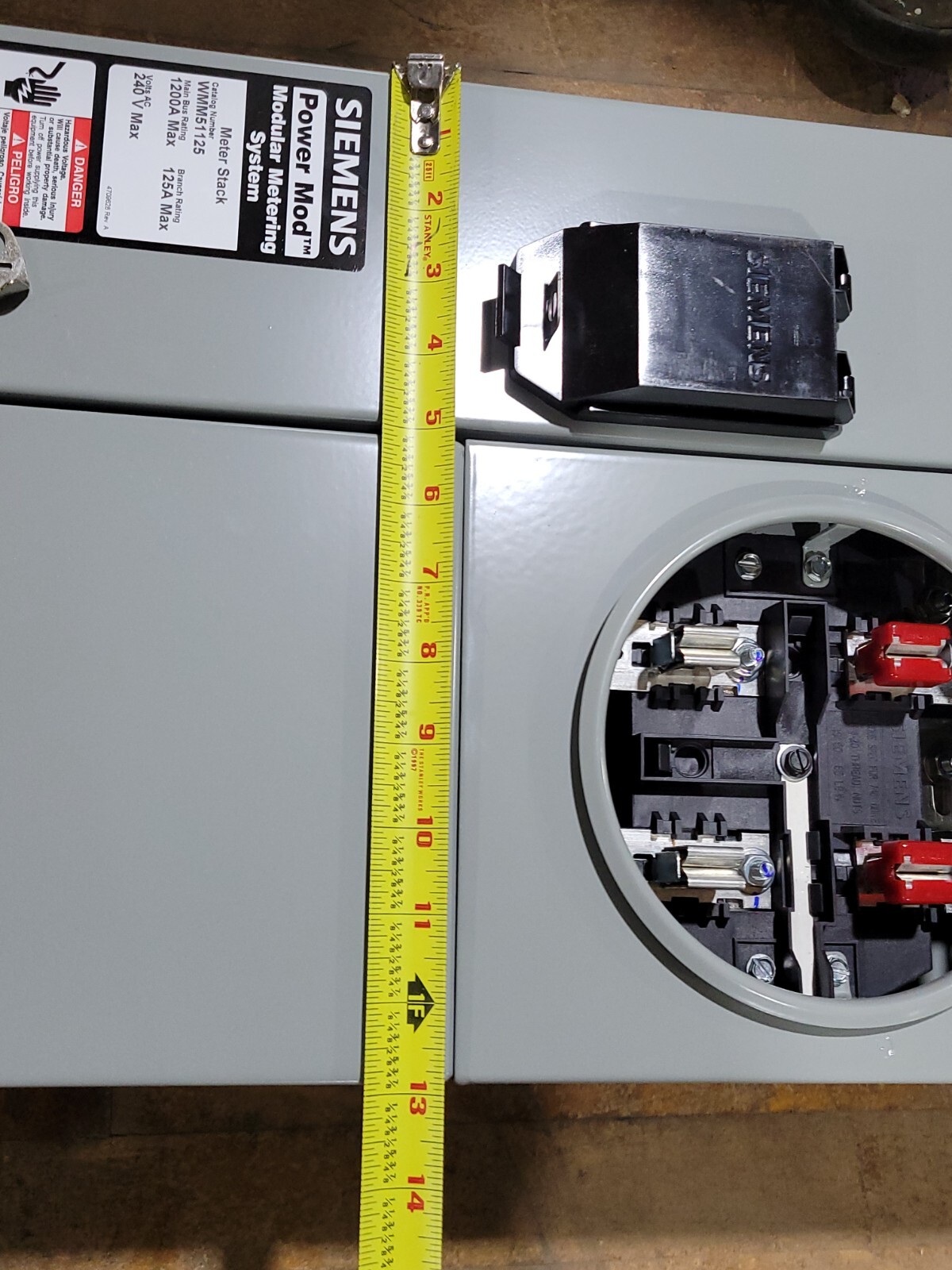 Siemens WMM51125 Power Mod Modular Metering System Meter Stack 125 A 240 VAC