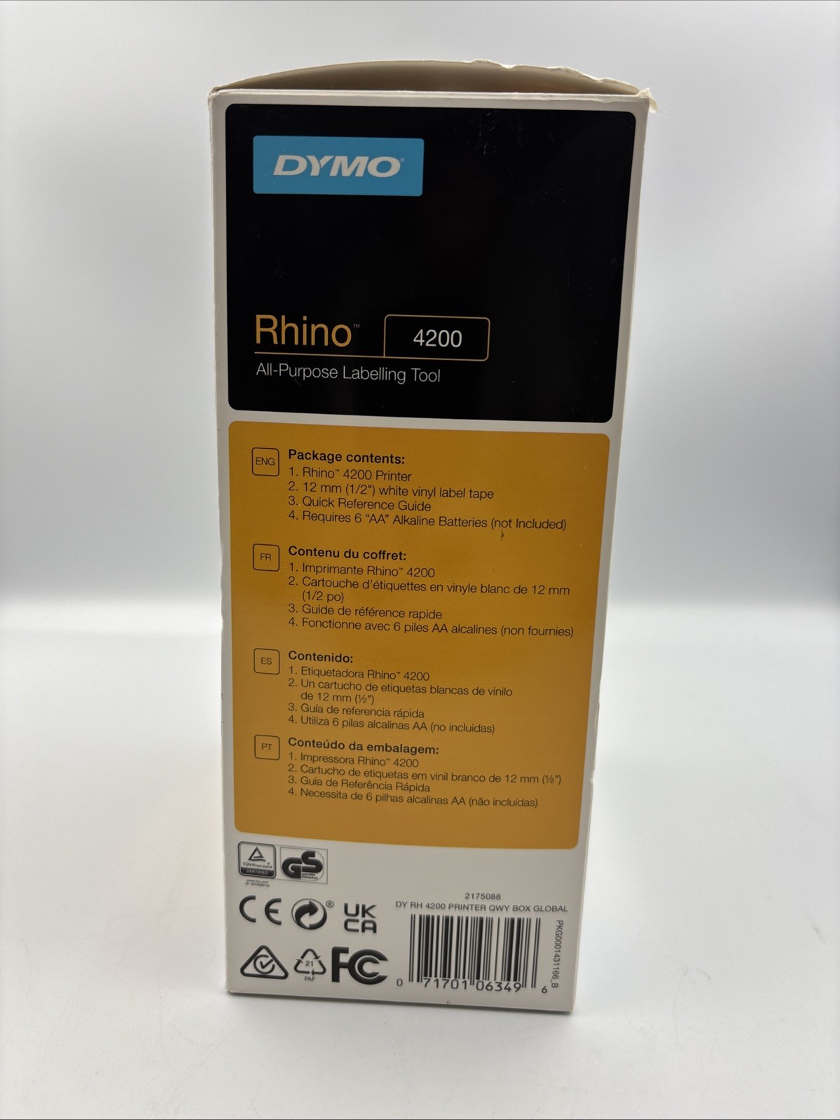 DYMO Rhino 4200 Industrial Label Maker Printer – Open Box, Unit Only No Tape