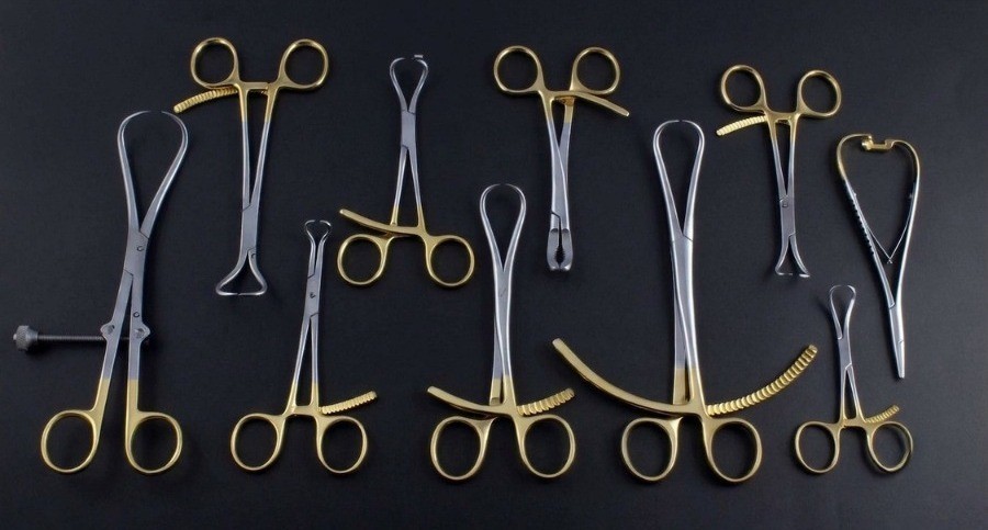 Bone Reduction Holding Forceps Gold Surgical Instruments Orthopedics 10 PCS Set