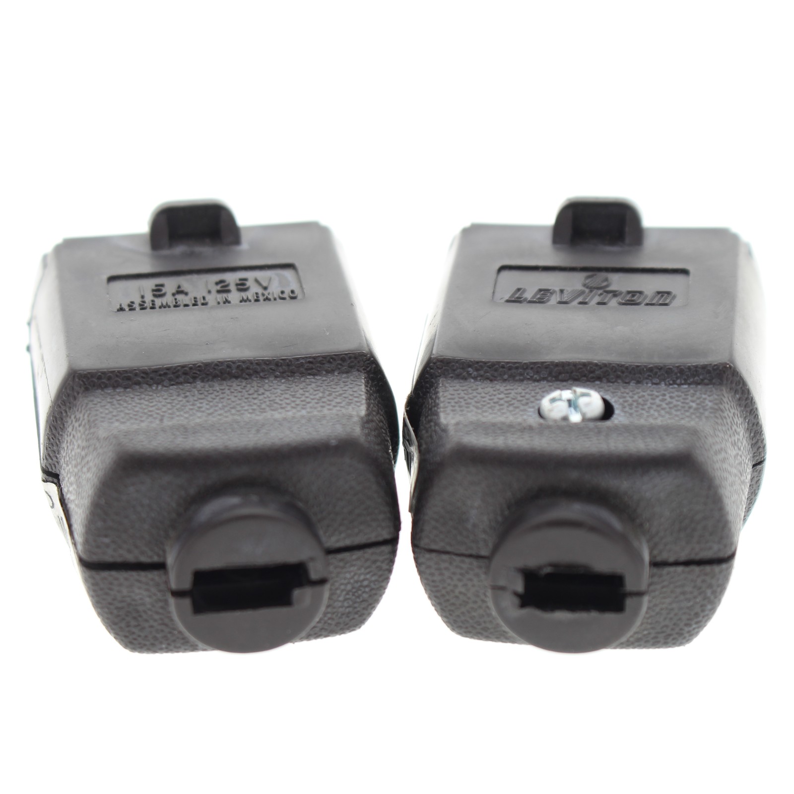 Leviton 102-P Brown Straight Blade Connector Plugs NEMA 1-15R Bulk 15A 2-Pack