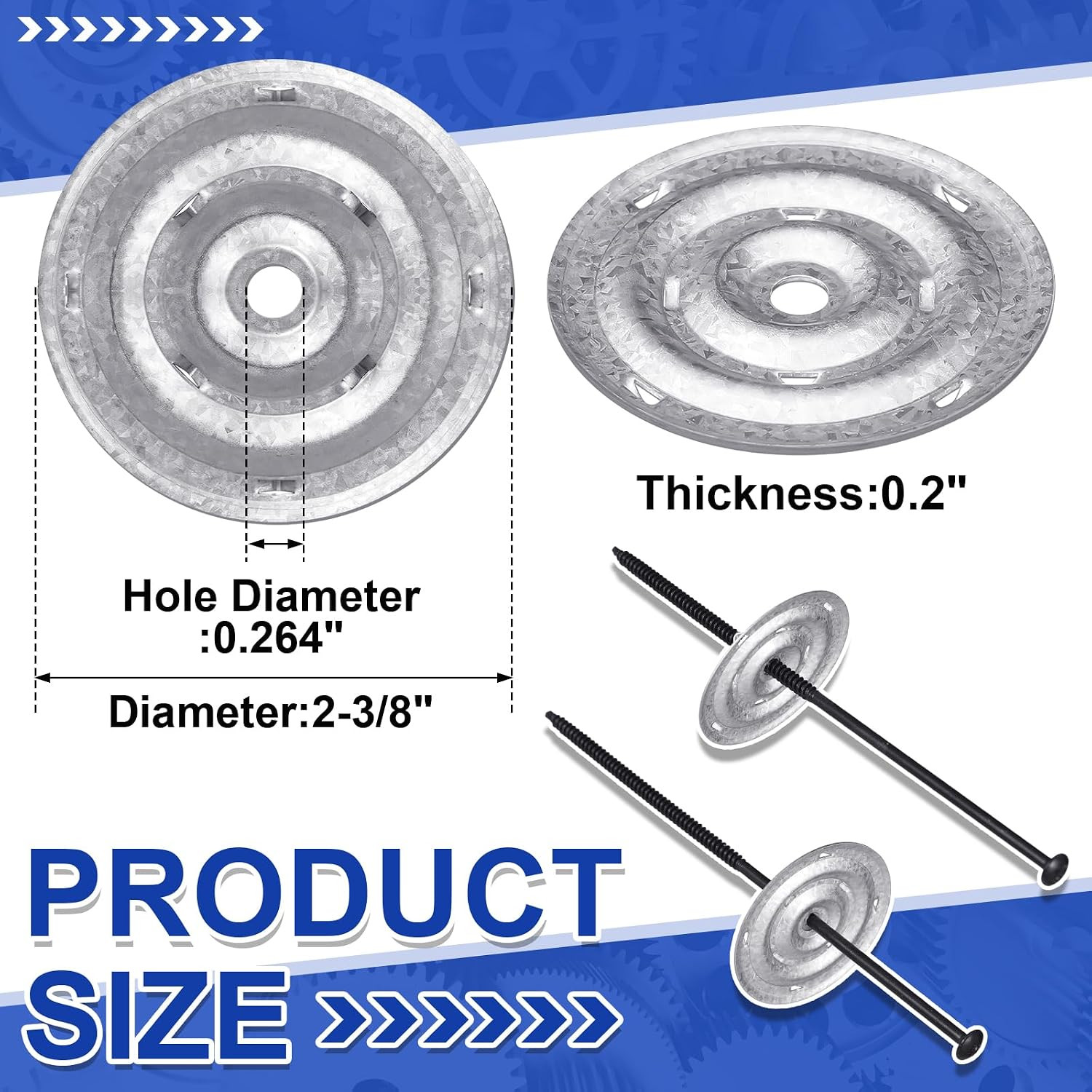 Roofing Insulation Barbed Plates Galvanized Metal Membrane Stress Plat