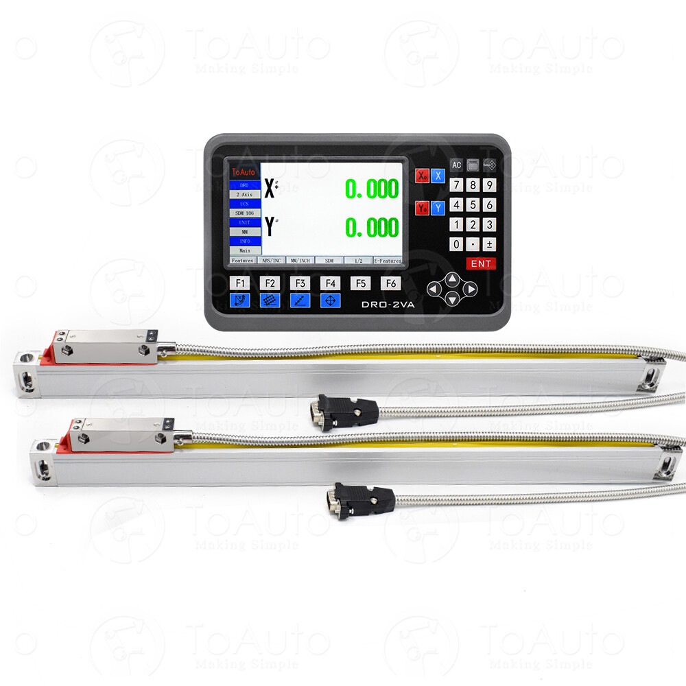 2/3 Axis LCD DRO Digital Readout 5um TTL Linear Glass Scale CNC Milling Lathe US