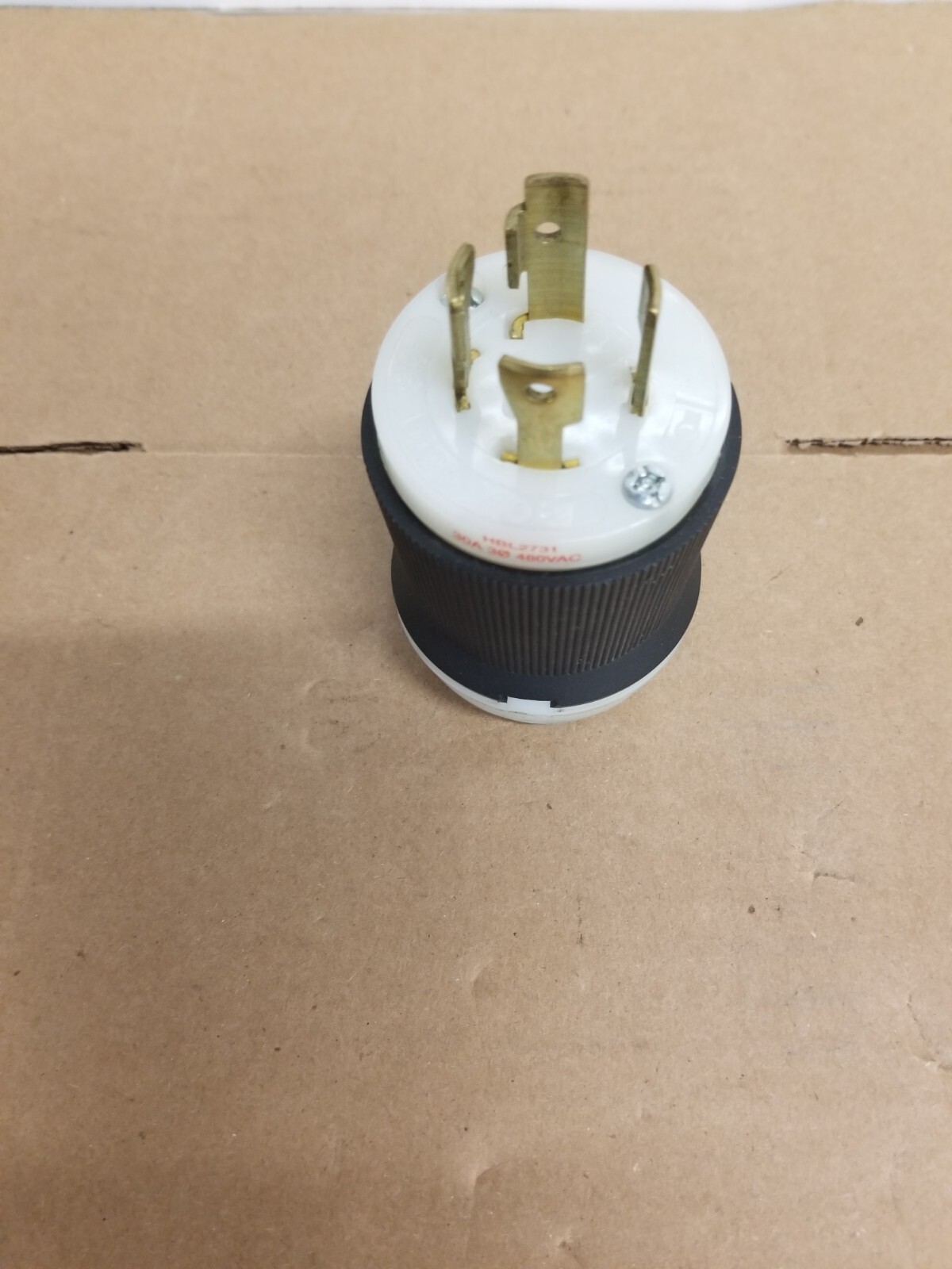 Hubbell HBL2731 InsulGrip Twist-Lock Plug 30A 3 Ph 480VAC 3 Pole 4 Wire GRND