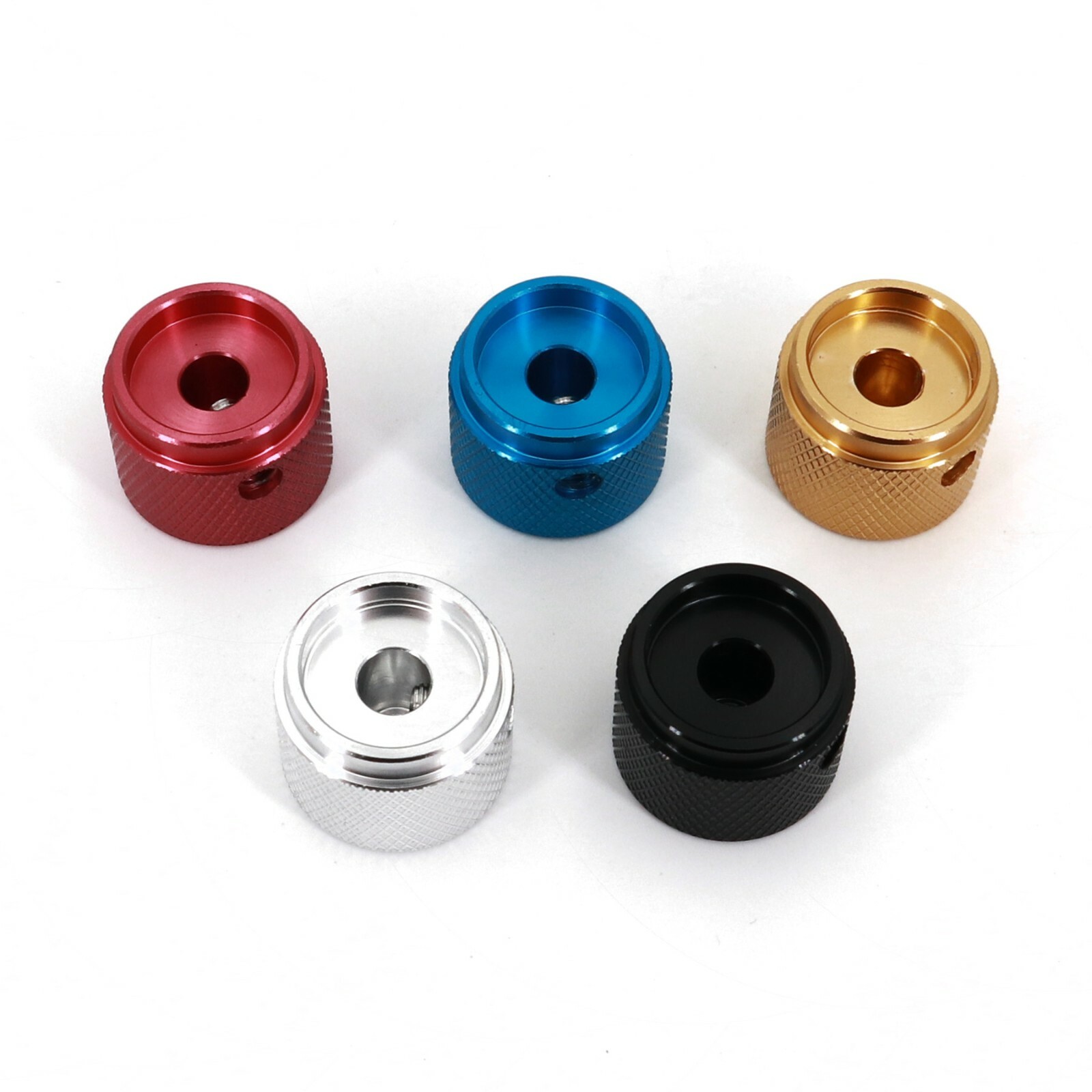 5x Solid Aluminum 20mm*15.5mm Audio Rotary Control 6mm Dia Potentiometer Knobs