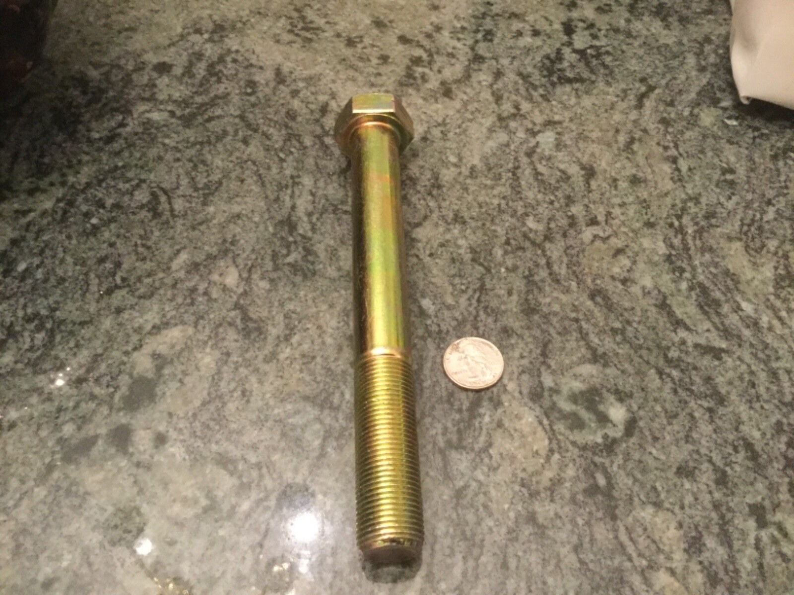 large grade 8 bolt 7/8-14 x 7 1/2 long 2 1/4 thread military 40 ton trailer M870