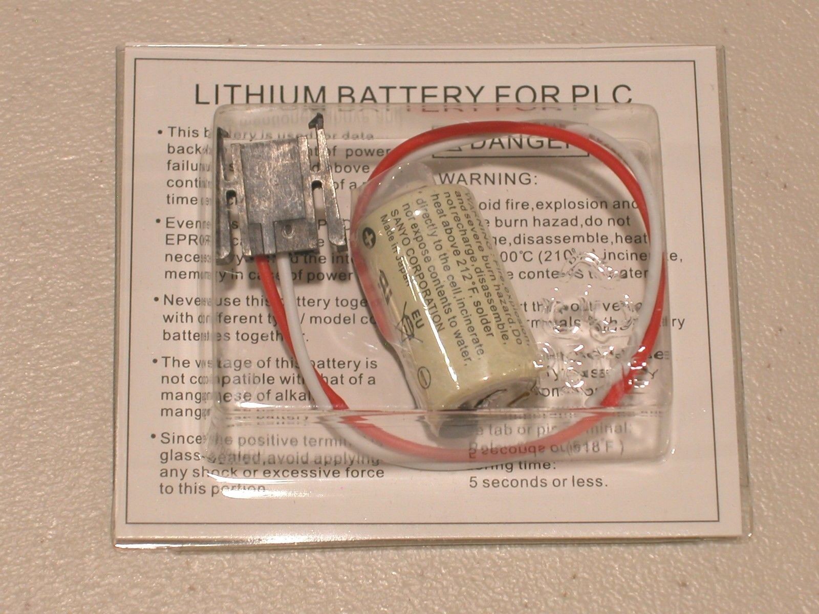 1 PCS New Allen Bradley SLC PLC Battery 1747-BA SANYO SLC PLC SLC500 IN US STOCK