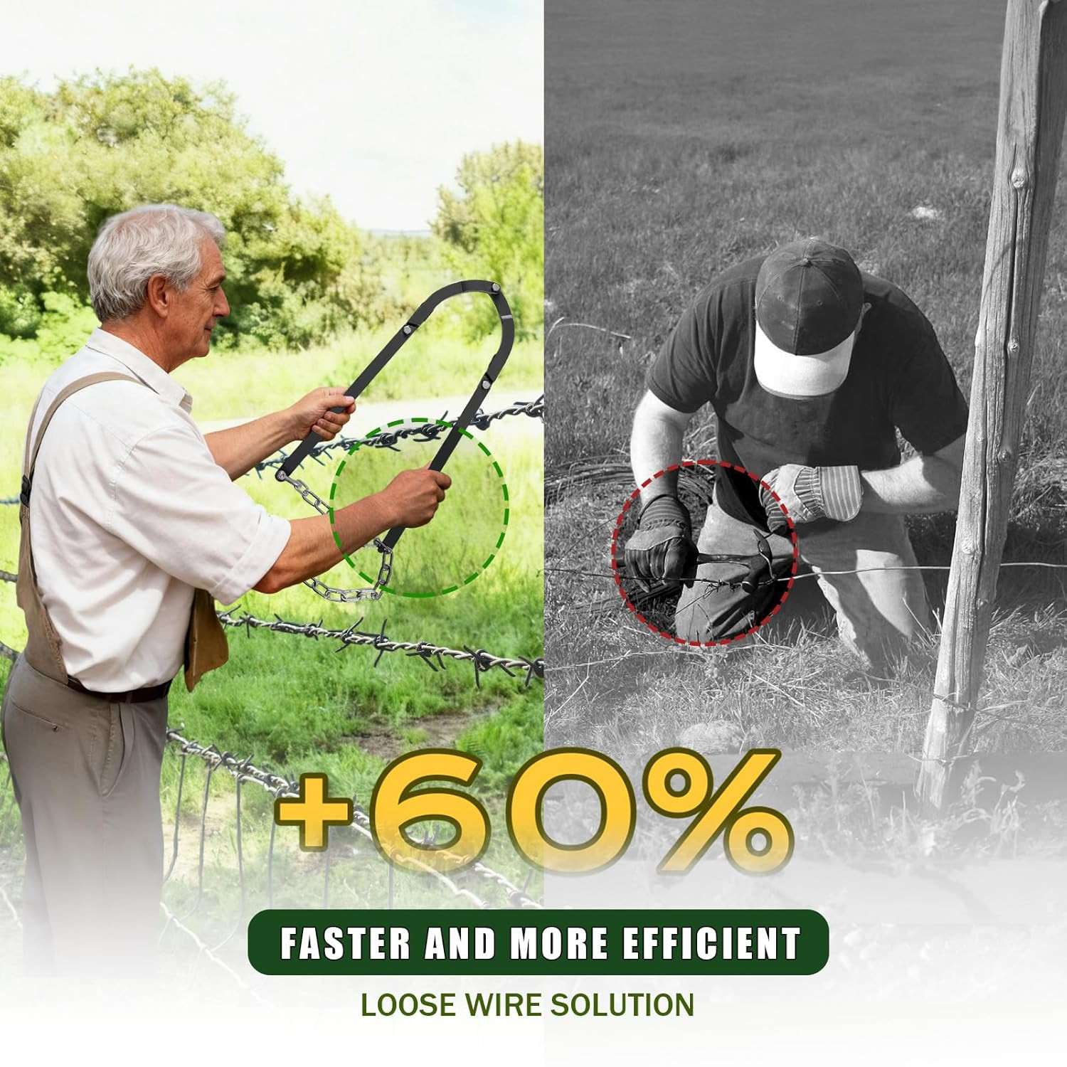 Fence Wire Repair Tool, Fence Fixer for Fence Repair, Barbed Wire Fence Stretche