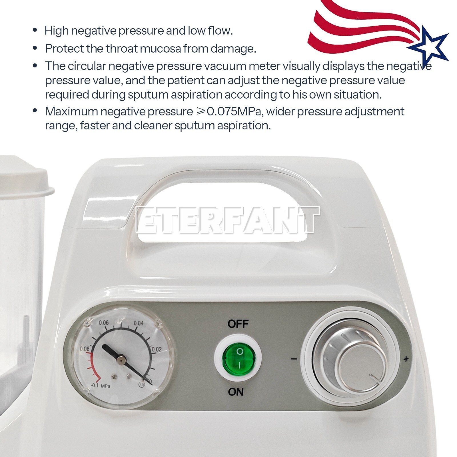 Dental Suction Machine Portable Phlegm Vacuum Oral Emergency Suction Unit ≤65dB