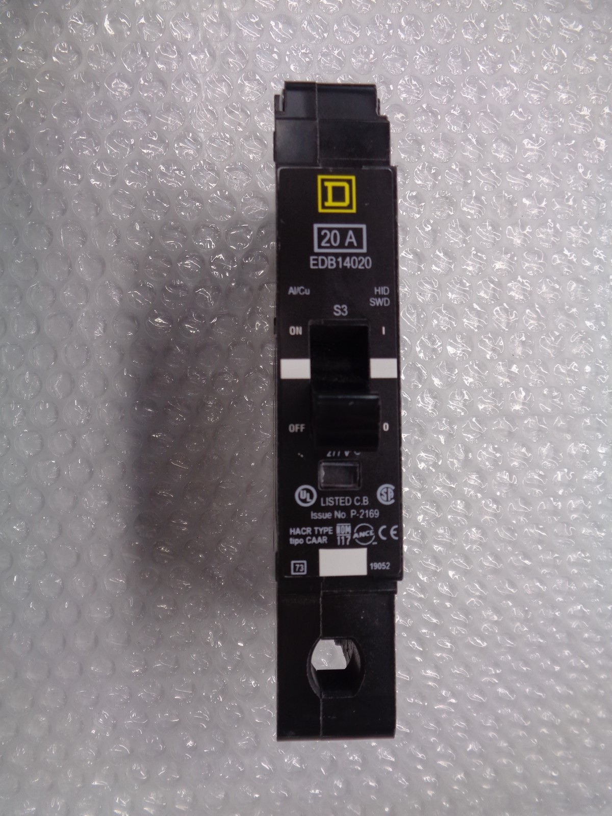 SQUARE D EDB14020 BREAKER 1POLE 20AMP LOT OF 5 NSNP