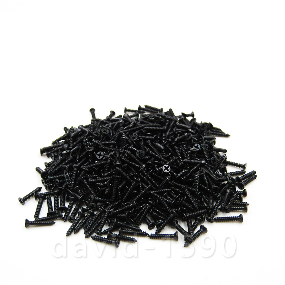 Black Small Self Tapping Screws Phillips Flat Head Micro M1 M1.2 M1.4 M1.6 M1.7