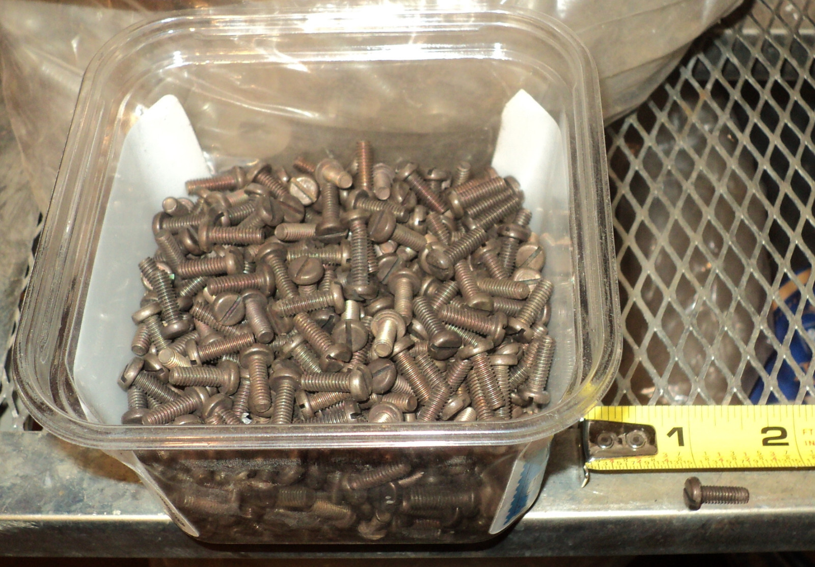 Vintage 1/2″ Bronze Slotted Flat Head Machine Screw Qty 25
