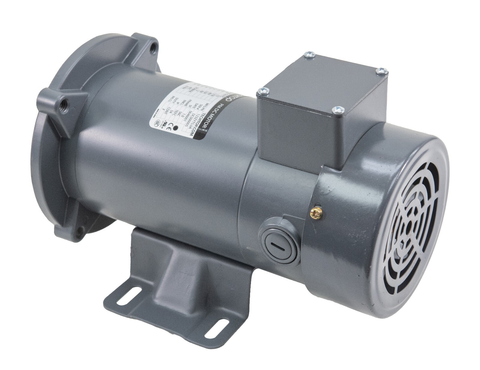 Techtop DC12-90-56-FC Electric Motor 1/2 HP 1750 Rpm 90 Volt DC 56C Frame TEFC