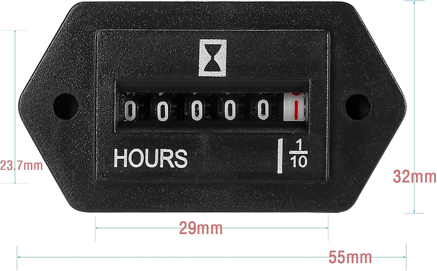 Mechanical Engine Hour Meter AC 110V 120V 220V 230V for Air Compressor Golf Cart