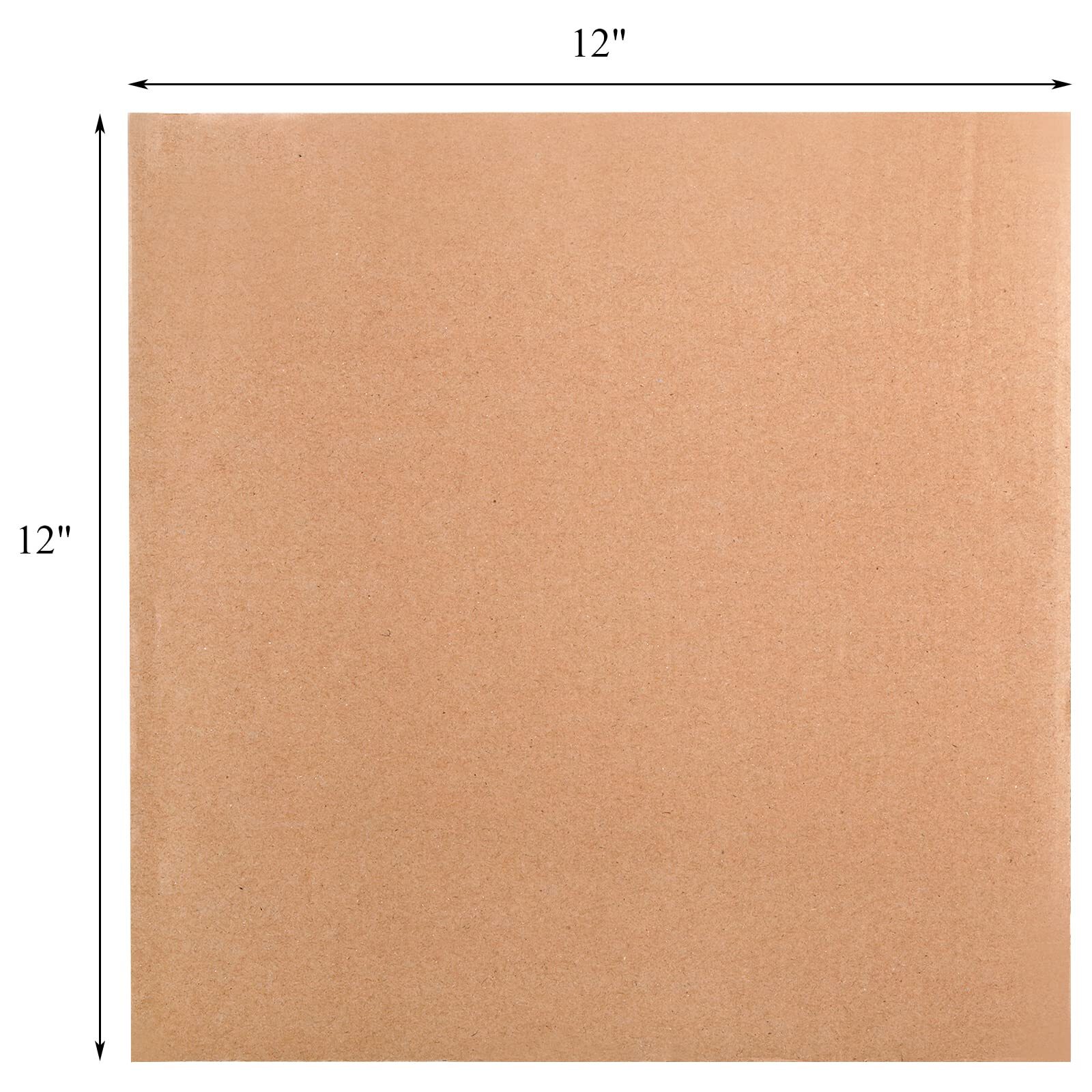 50 Pack Corrugated Cardboard Sheets 12×12 Inch 2mm Thick Filler Pads Brown