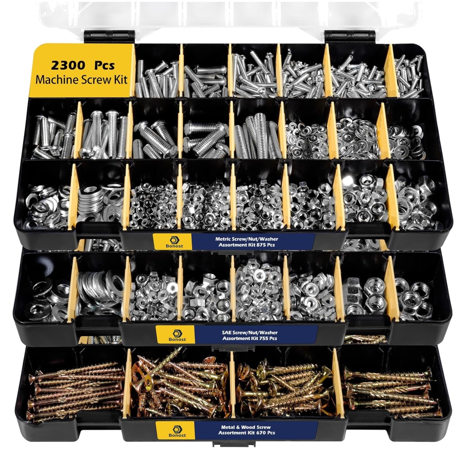 2300-Piece Nuts, Bolts, Washers Set – High-Quality Material