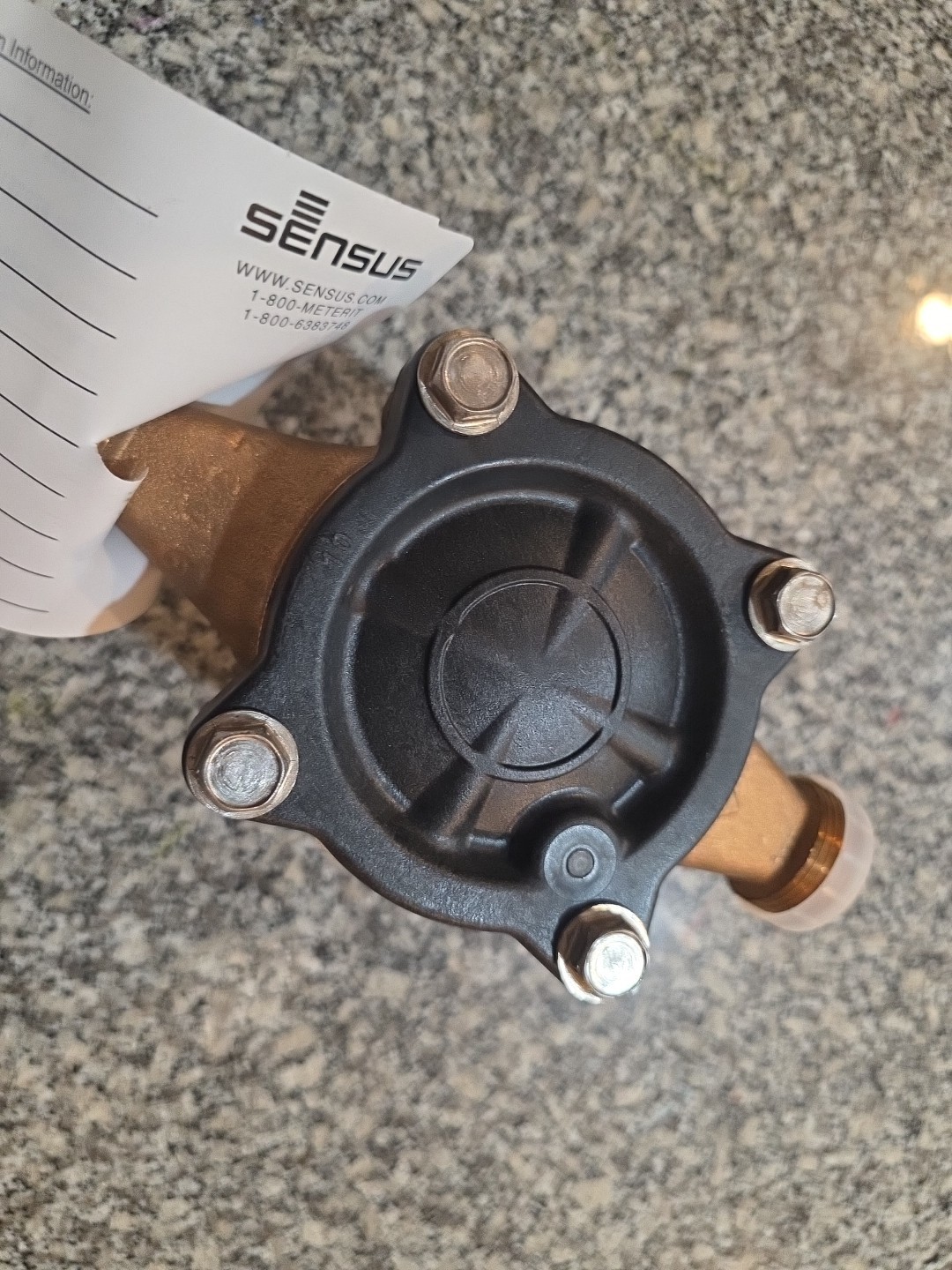 Sensus SR II 5/8″ Brass Water Meter – Zero Hours – New