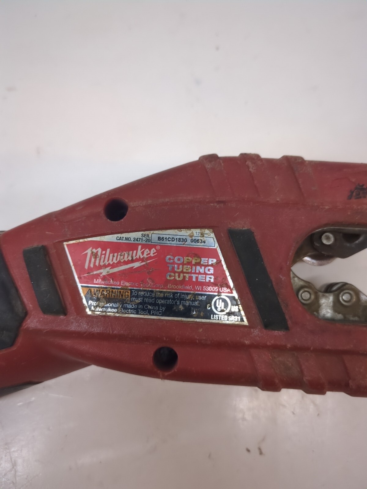 Milwaukee 2471-20 BROKEN M12 Cordless Copper Tubing Cutter BROKEN
