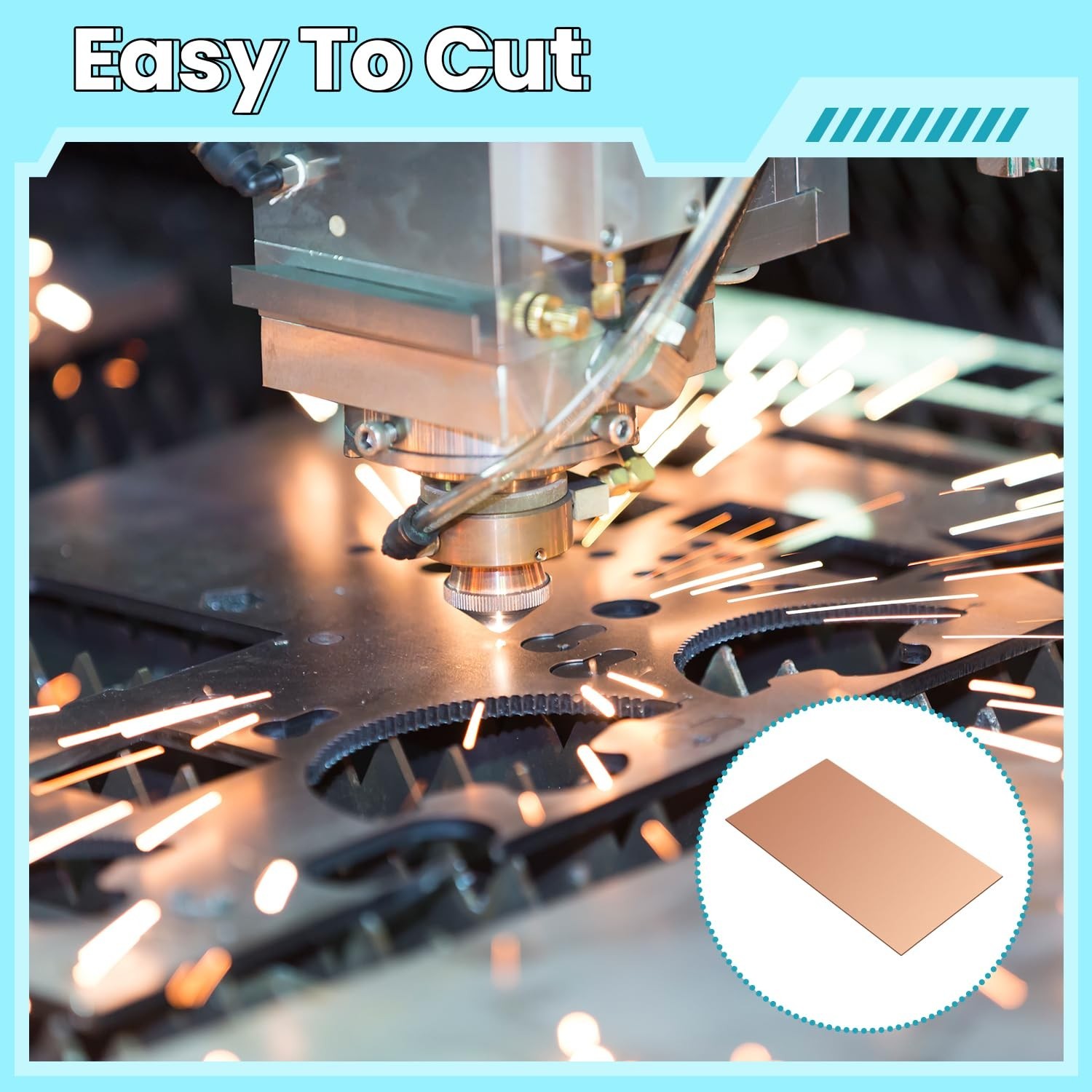 Copper Sheet, 2 Pieces of Copper Plates 8″×2″-18 Gauge(1mm) Thickness, 99%