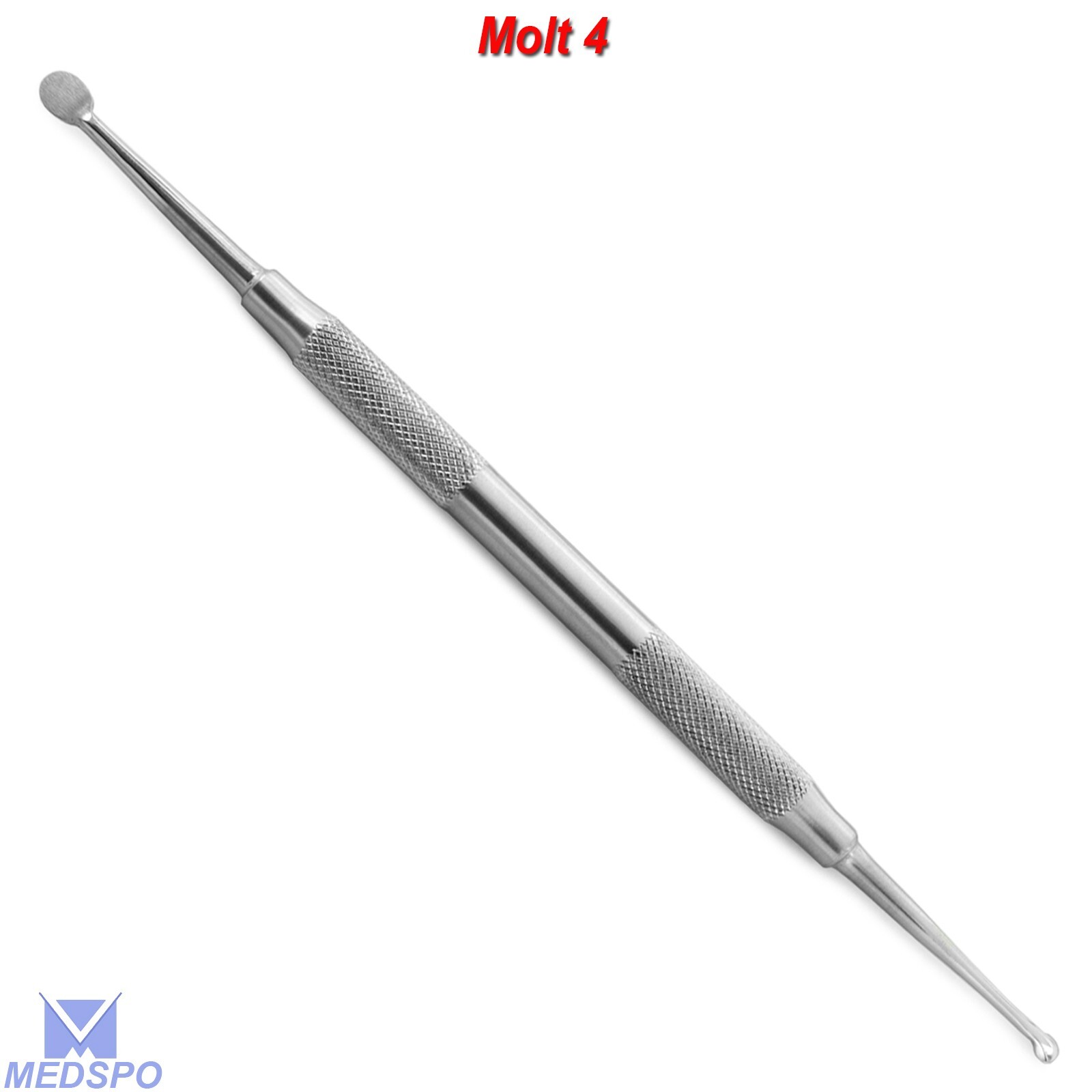 Dental Implant Periosteal Elevator 3.5mm – 7.5mm Molt #4 Surgical Bone Curette