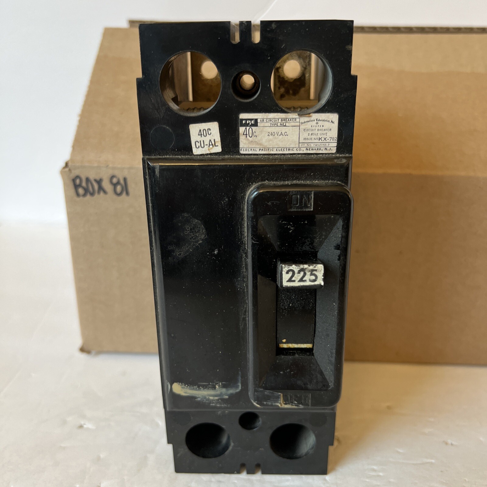 Federal Pacific Electric YW52166-2 225A 2p