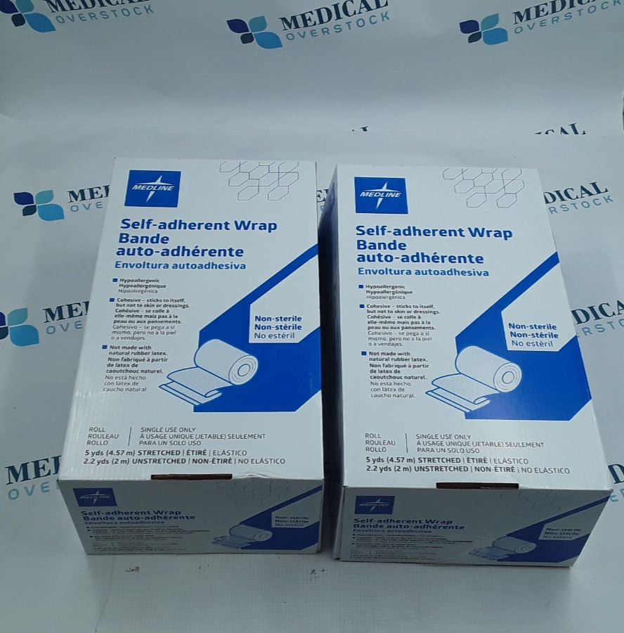 Medline Self Adherent Wrap Color Pack PRM088001CP 1in Case of 30 Lot of 2 Cases