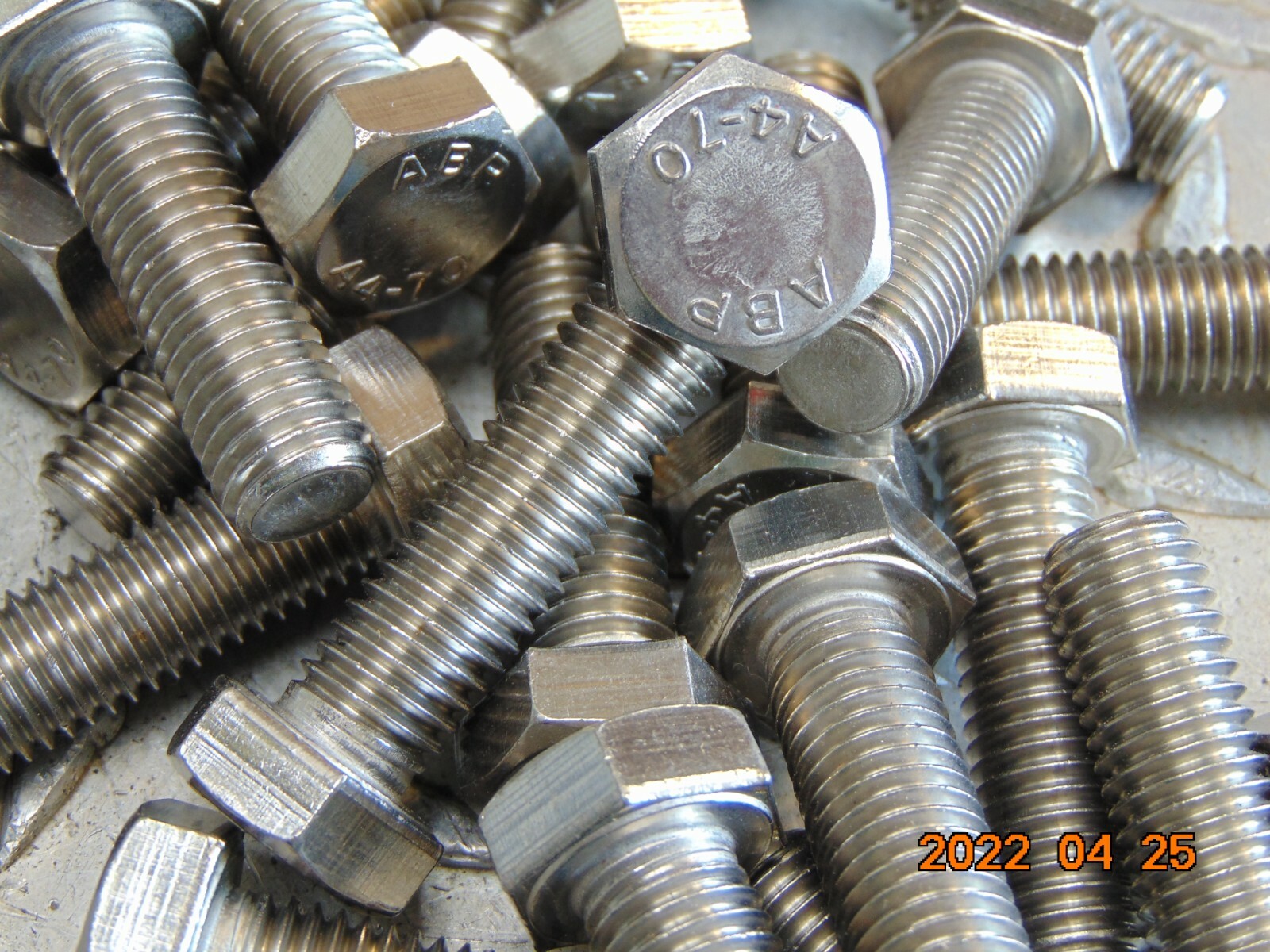 LOT OF (5) M12-1.75×40 Stainless Steel Hex Head Cap Screws / Bolts 12mm x 40mm