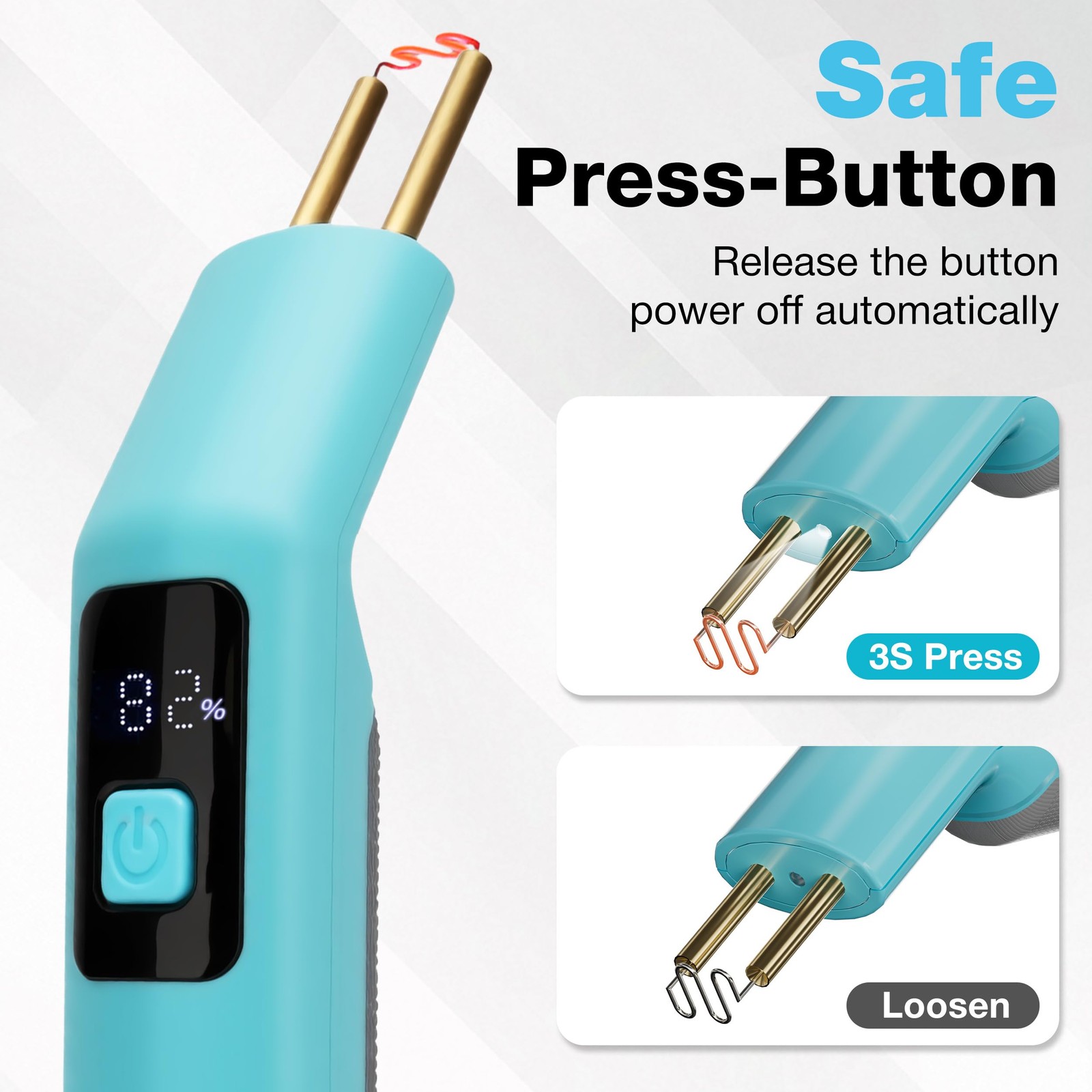 SHALL Plastic Welder, Cordless Welding Kit with 200 Staplers, Blue