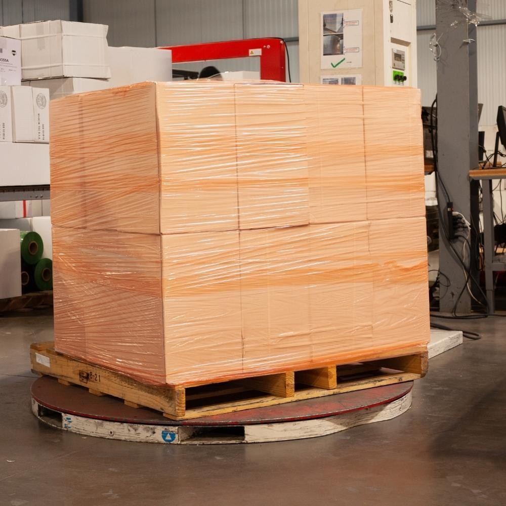 Cast Machine Pallet Stretch Shrink Film Tint Orange 20″ x 5000′ 80 Ga 1 Roll