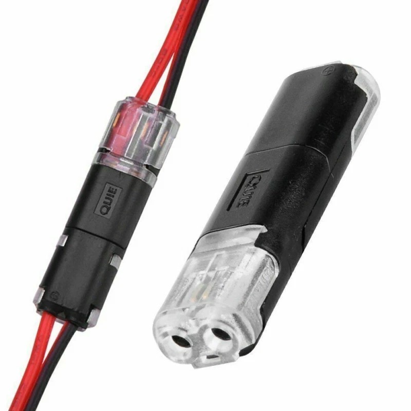 50 pcs Double-Wire Plug-in Connector, Cable Clamp with Locking Buckle, AWG 18-22