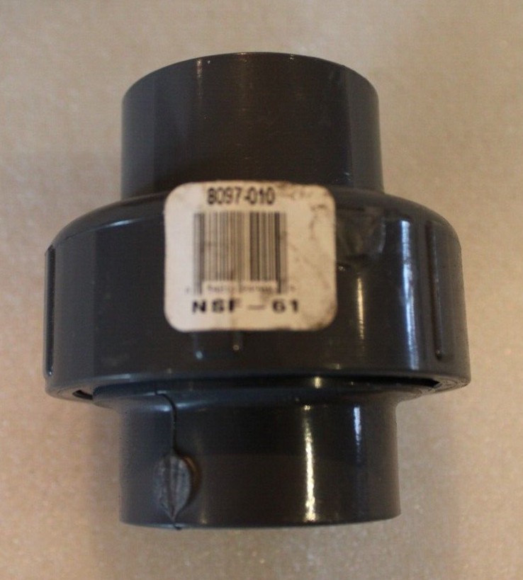 Spears 8097-010 – 1″ x 1″ S x S Schedule 80 PVC EPDM Unions – Lot of 2 – NEW