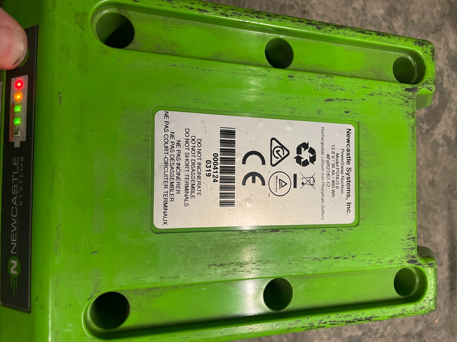 Newcastle Systems PSNU3.6 PowerSwap Nucleus Classic Rechargeable LiFePO4 Battery