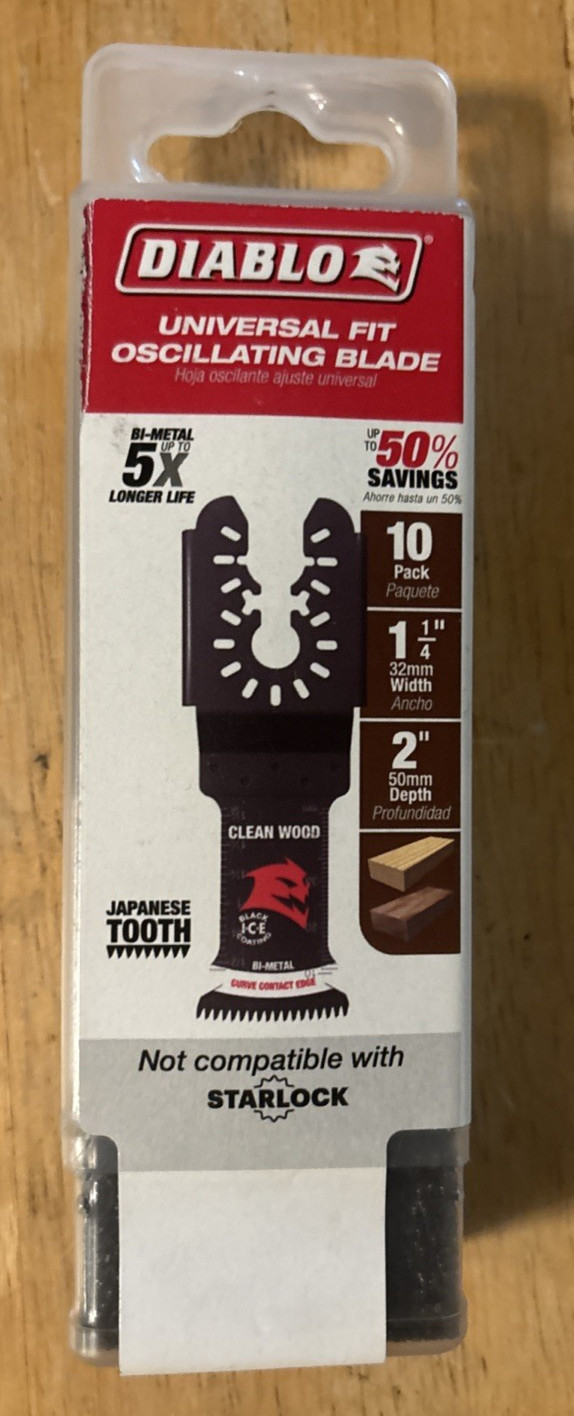 Diablo Universal Fit Oscillating Blade 10 Pack (DOU125JBW10)… FREE S&H!