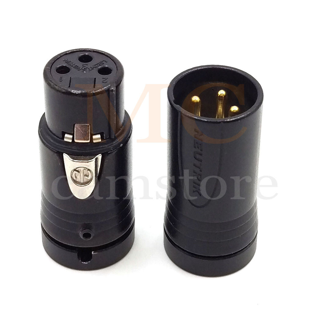 XLR NEUTRIK 3pin, low profile XLR audio plug (pair)