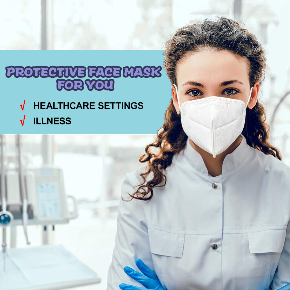 50/100 PCS KN95 Face Masks Protective 5-Layer Disposable Respirator US Seller