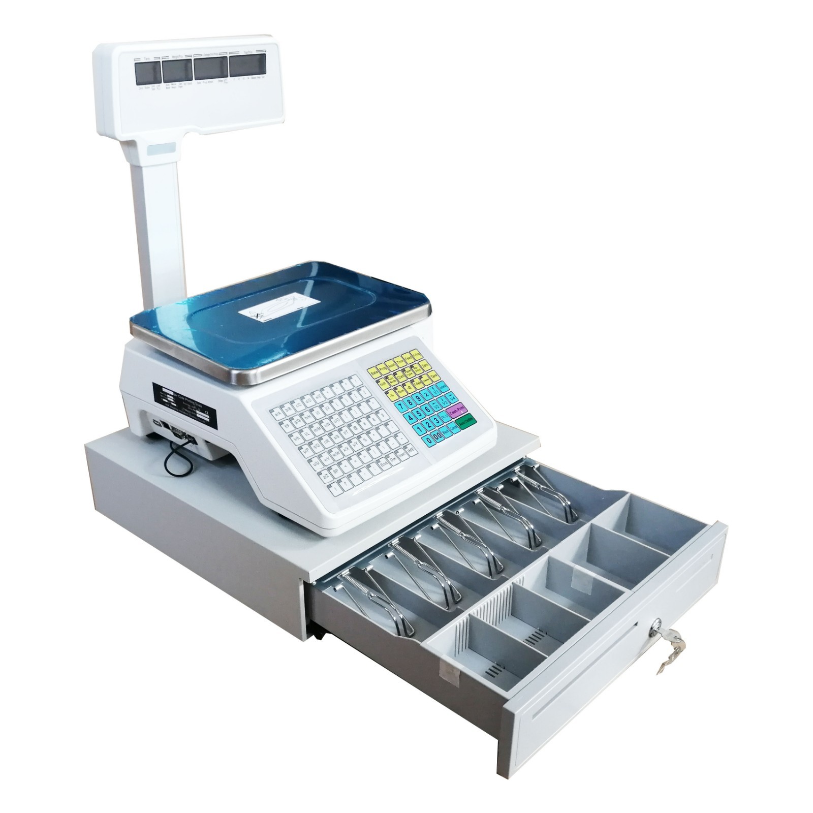 110V 30kg Double-sided Commercial Electric Scale with Cash Box and Thermal Label